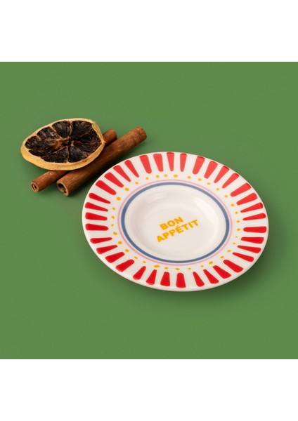 Kitchen Bon Appetit Çay Tabağı - Renkli - 13 cm fiyatları