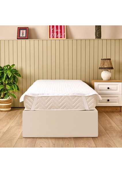 Soft Nando Basic Lastikli Alez - Beyaz - 100X200 cm