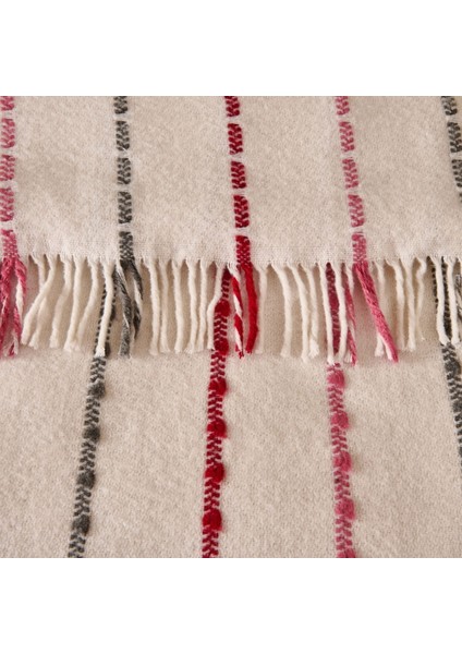 Soft Elvia Pamuklu Çift Kişilik Battaniye - Krem - 200X220 cm fiyatları