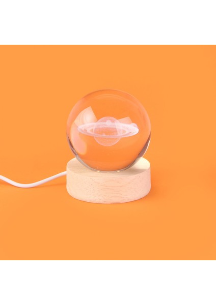 Deco Satürn Ledli Küre - 6 cm