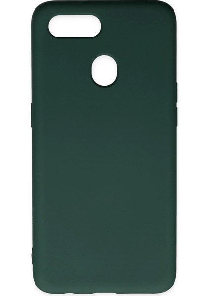Bfs Oppo A12 Kılıf Nano Içi Kadife Silikon - Koyu Yeşil