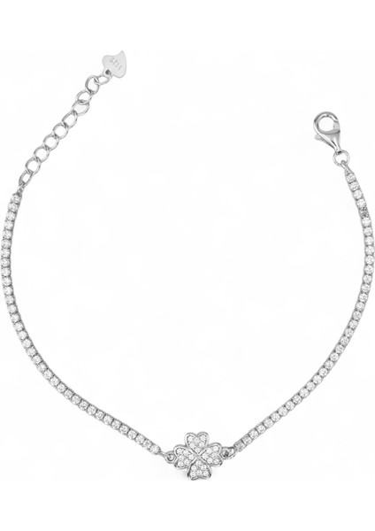 925 Ayar Gümüş Yonca Su Yolu Kadın Gümüş Bileklik fırsatları