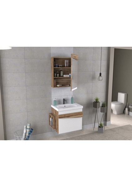 Pierre Cardin Biani Lapse 65CM Beyaz Banyo Dolabı (Ayna,lavabo,alt Dolap) fiyatları