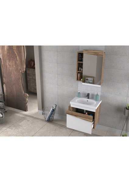 Pierre Cardin Biani Lapse 65CM Beyaz Banyo Dolabı (Ayna,lavabo,alt Dolap) modelleri