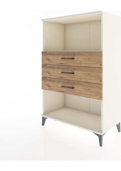Hyperion Dolap Tek Raflı 3 Çekmeceli 88X44X134 Aytaşı-Çam modelleri