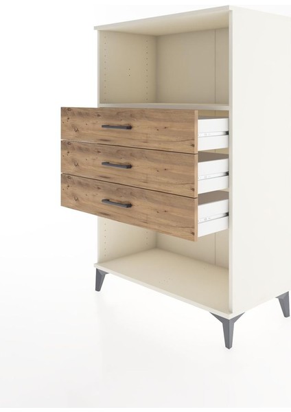 Hyperion Dolap Tek Raflı 3 Çekmeceli 88X44X134 Aytaşı-Çam fırsatları