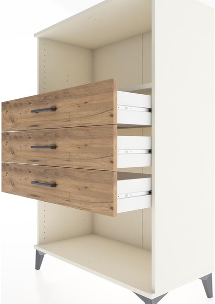 Hyperion Dolap Tek Raflı 3 Çekmeceli 88X44X134 Aytaşı-Çam indirimleri