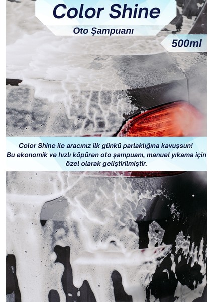 Oto Yıkama Şampuanı 500ML + Detaylı Temizlik Spreyi 500ML fırsatları