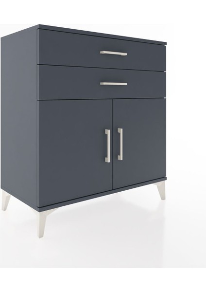Hyperion Şifonyer 2 Çekmeceli 2 Kapaklı 88X44X96 Antrasit-Antrasit fiyatları
