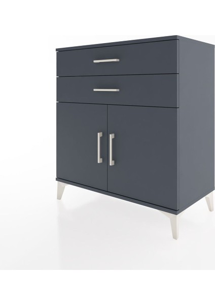 Hyperion Şifonyer 2 Çekmeceli 2 Kapaklı 88X44X96 Antrasit-Antrasit modelleri