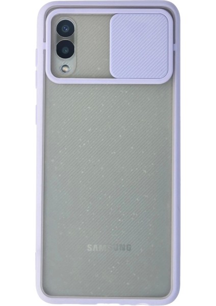 Bfs Samsung Galaxy A02 Kılıf Palm Buzlu Kamera Sürgülü Silikon - Lila