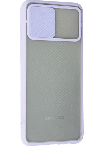 Bfs Samsung Galaxy A02 Kılıf Palm Buzlu Kamera Sürgülü Silikon - Lila modelleri