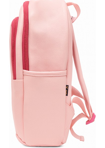 Suni Deri Dört Gözlü Sırt Çantası Pembe fiyatları