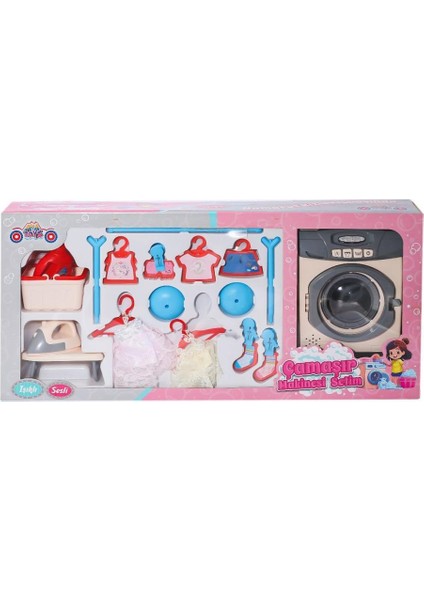 Nessiworld 40258 Sesli ve Işıklı Çamaşır Makinesi Seti -Ayatoys