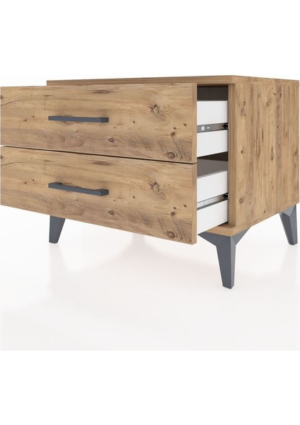 Hyperion Komodin 2 Çekmeceli 60X44X48 Çam-Çam fırsatları