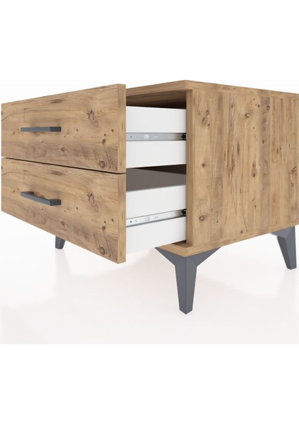 Hyperion Komodin 2 Çekmeceli 60X44X48 Çam-Çam indirimleri