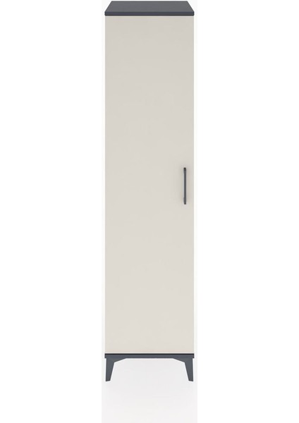 Hyperion Dolap 4 Raflı Tek Kapaklı 44X44X182 Antrasit-Aytaşı