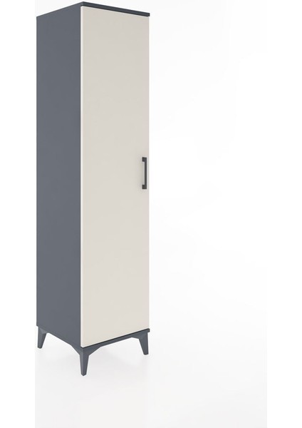 Hyperion Dolap 4 Raflı Tek Kapaklı 44X44X182 Antrasit-Aytaşı fiyatları