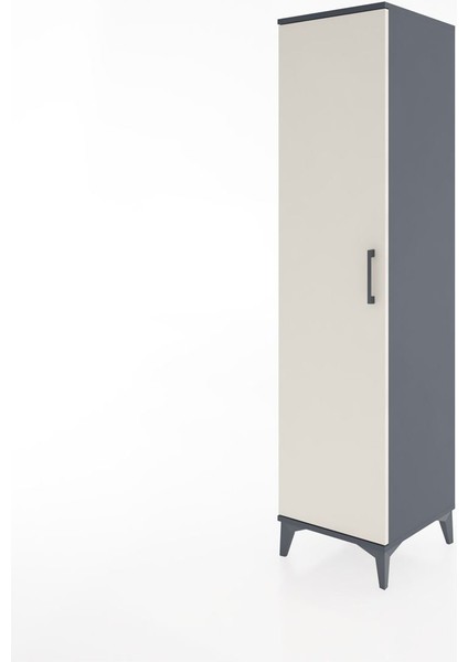 Hyperion Dolap 4 Raflı Tek Kapaklı 44X44X182 Antrasit-Aytaşı modelleri