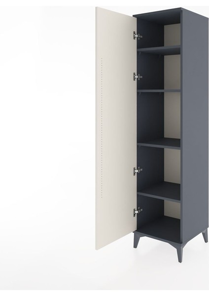 Hyperion Dolap 4 Raflı Tek Kapaklı 44X44X182 Antrasit-Aytaşı fırsatları