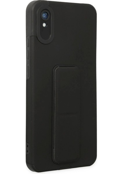 Bfs Xiaomi Redmi 9A Kılıf Mega Standlı Silikon - Siyah fiyatları