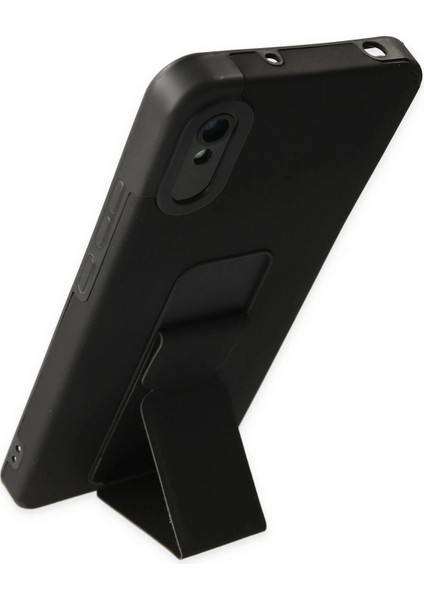 Bfs Xiaomi Redmi 9A Kılıf Mega Standlı Silikon - Siyah modelleri