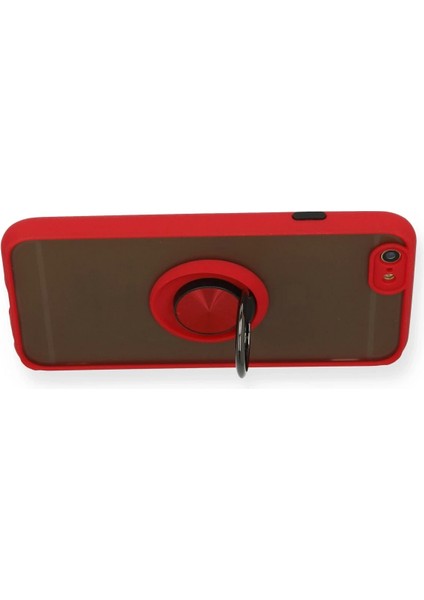 Bfs iPhone 6 Kılıf Montreal Yüzüklü Silikon Kapak - Kırmızı modelleri