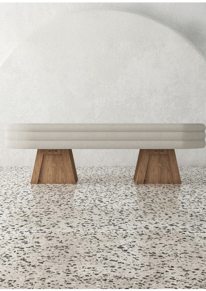 Frida Ekru Teddy Bench 160 x 40 cm fiyatları