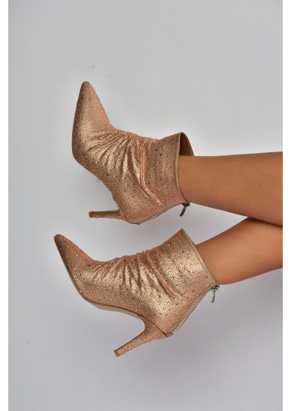 V572127214 Bronz Sim Taşlı Ince Topuklu Abiye Bot fırsatları