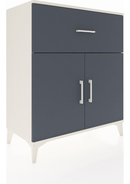 Hyperion Şifonyer Tek Raflı Tek Çekmeceli 2 Kapaklı 88X44X106 Aytaşı-Antrasit fiyatları