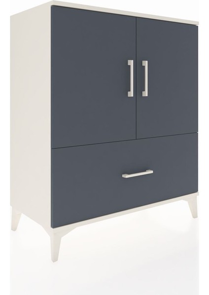 Hyperion Şifonyer 2 Raflı Tek Çekmeceli 2 Kapaklı 88X44X106 Aytaşı-Antrasit fiyatları