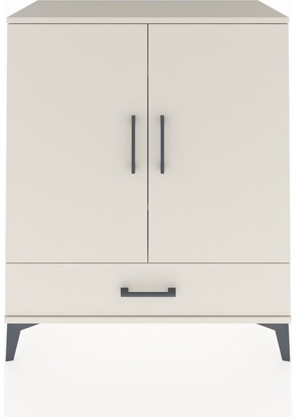 Hyperion Şifonyer 3 Raflı Tek Çekmeceli 2 Kapaklı 88X44X106 Aytaşı-Aytaşı