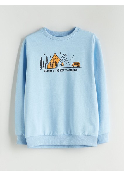 Yeni Sezon Bisiklet Yaka Erkek Çocuk Sweatshirt