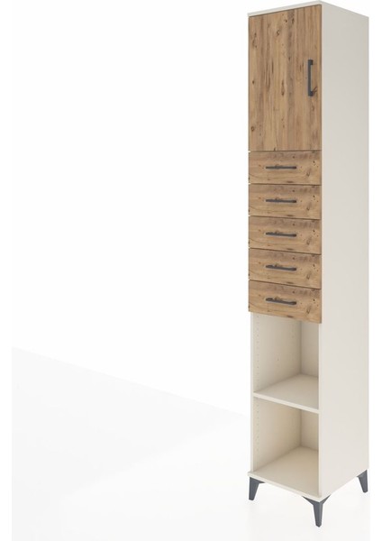 Hyperion Dolap 3 Raflı 5 Çekmeceli Tek Kapaklı 44X44X243 Aytaşı-Çam modelleri