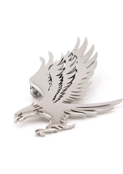 Kartal Yırtıcı Kuş Eagle Gümüş Renk Paslanmaz Çelik Broş Rozet RZ444 fiyatları
