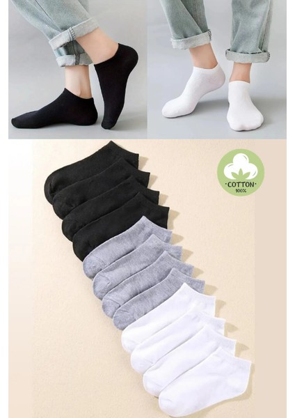 Unisex Patik Çorap 9'lu Terletmez Extra Rahat