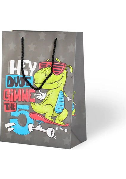 18X24 Lüks Karton Çanta Varak Baskılı -Dinotemalı- fırsatları