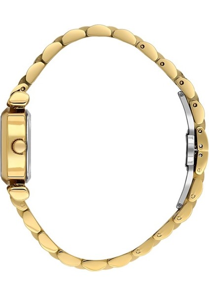 DK.3.10060-2 Kare Kadran Taşlı Tasarım 3 Atm Suya Dayanıklı Altın Renk Kadın Kol Saati fiyatları