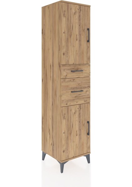 Hyperion Dolap 4 Raflı 2 Çekmeceli Tek Kapaklı 44X44X195 Çam-Çam fiyatları