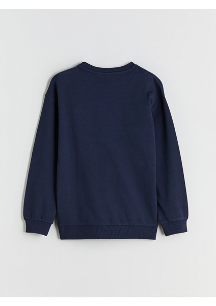 Yeni Sezon Bisiklet Yaka Sonic Baskılı Erkek Çocuk Sweatshirt modelleri