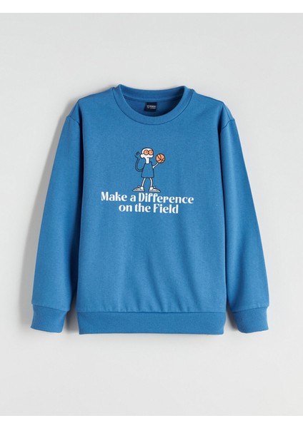 Yeni Sezon Bisiklet Yaka Erkek Çocuk Sweatshirt