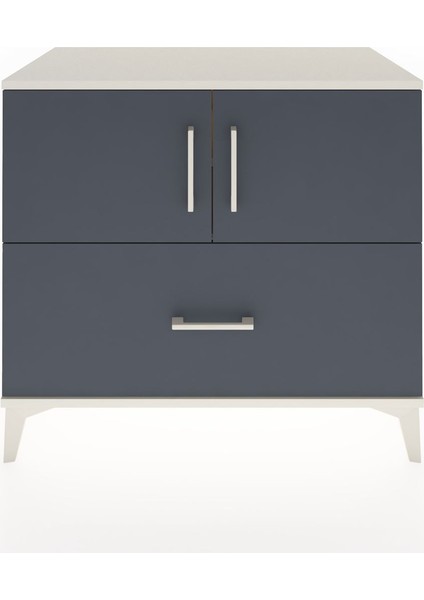 Hyperion Şifonyer 2 Raflı Tek Çekmeceli 2 Kapaklı 88X44X80 Aytaşı-Antrasit