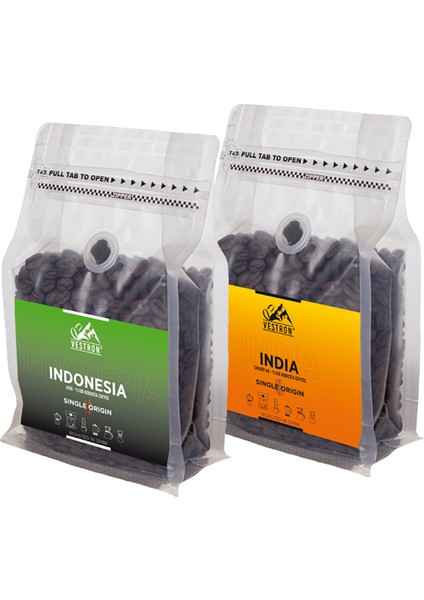 Süper 2'li Set Endonezya Java ve India Cherry Yöresel Filtre Kahve 2X500GR