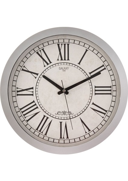 Premium Duvar Saati - Gri - 35 cm