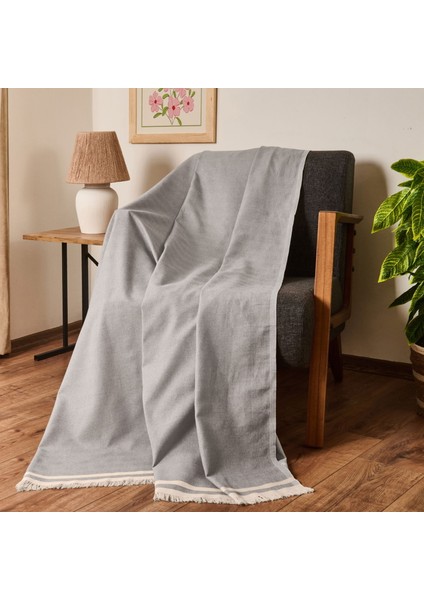 Soft Dalinda Koltuk Şalı - Gri - 170X230 cm