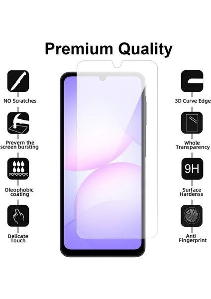 Samsung Galaxy A07 Cam Ekran Koruyucu – 9h Ultra Koruma Temperli Cam fiyatları