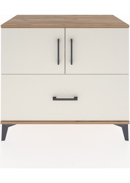 Hyperion Şifonyer 2 Raflı Tek Çekmeceli 2 Kapaklı 88X44X80 Çam-Aytaşı