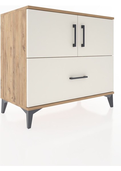 Hyperion Şifonyer 2 Raflı Tek Çekmeceli 2 Kapaklı 88X44X80 Çam-Aytaşı fiyatları