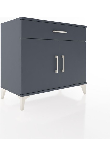 Hyperion Şifonyer 2 Raflı Tek Çekmeceli 2 Kapaklı 88X44X80 Antrasit-Antrasit fiyatları