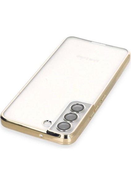 Bfs Samsung Galaxy S22 Kılıf Razer Lensli Silikon - Gold modelleri